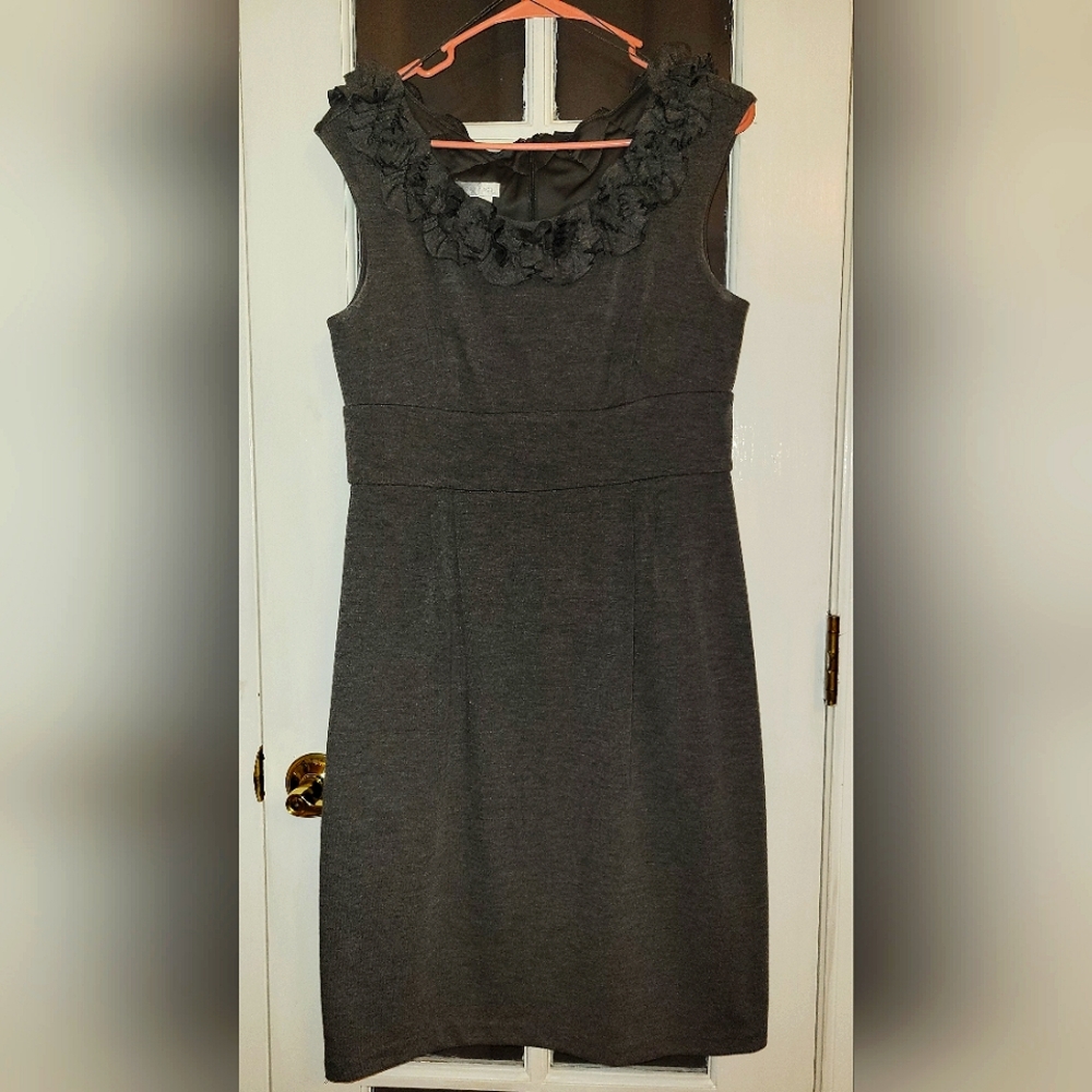 London Times grey sheath dress